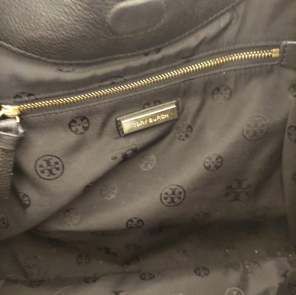 TORY BURCH Black Leather Tote Bag - Picture 6 of 8